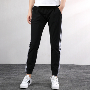 Adidas阿迪达斯女裤新款运动裤跑步健身舒适透气休闲针织长裤EH3862 D