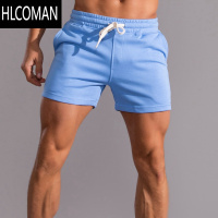 HLCOMAN运动短裤男士夏季健身训练三分短裤休闲弹力灰色美式篮球裤子