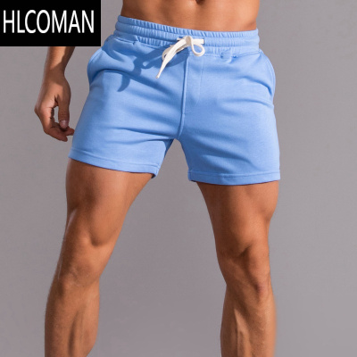 HLCOMAN运动短裤男士夏季健身训练三分短裤休闲弹力灰色美式篮球裤子