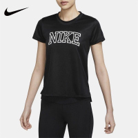 NIKE耐克女短袖秋款圆领透气宽松户外运动休闲T恤DQ6372-010 D