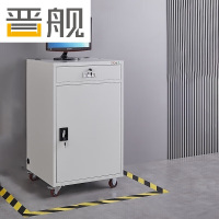 晋舰PC工业电脑监控机箱柜机一体机网络柜工业机柜 灰白-带轮单柜