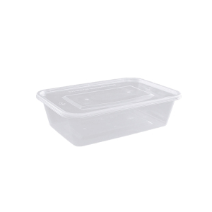 百名迖 一次性餐盒 透明方形500mlx300套 箱