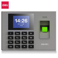 得力(deli)14060考勤机指纹打卡机上班签到打卡机免软件版考勤打卡真人语音提示 U盘导出报表 1200枚指纹容量