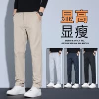 春秋季商务西裤男正装休闲年新款直筒修身显瘦长裤子男款
