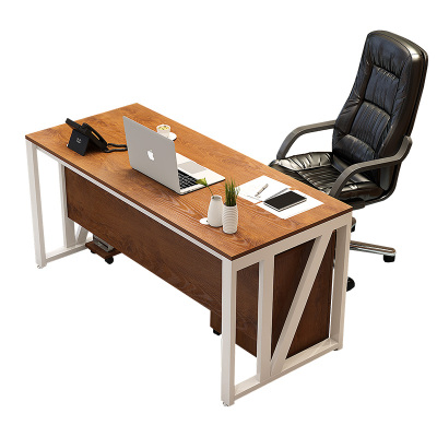 易企采 办公桌1.2米活动柜+椅办公电脑桌台式简约现代经理主管桌大班台商用简易老板办公室桌子