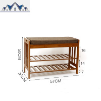 简约换鞋凳沙发凳现代简易床尾凳储物鞋凳楠竹换鞋凳鞋柜鞋架 三维工匠收纳凳
