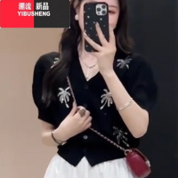 YIBUSHENG装茶系穿搭配一整套时尚今年流行漂亮法式气质连衣裙子女两件套