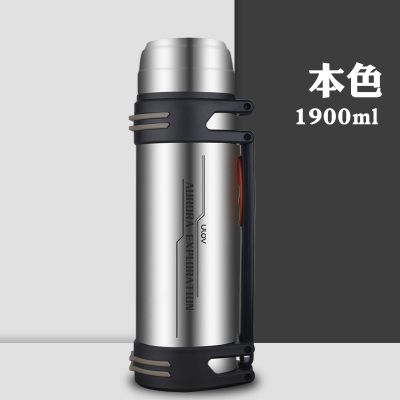 保温水壶男女便携户外超大容量水杯2l3l不锈钢瓶保温杯3000三维工匠黑色3000