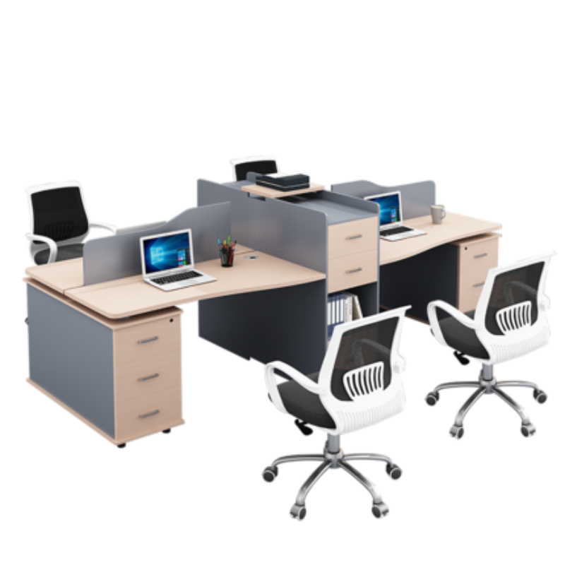 鑫环境 办公家具板式老板桌办公桌简约现代经理桌时尚大班台主管桌屏风隔断工位员工桌工位022