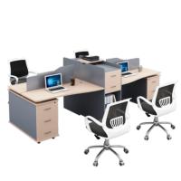 鑫环境 办公家具板式老板桌办公桌简约现代经理桌时尚大班台主管桌屏风隔断工位员工桌工位022