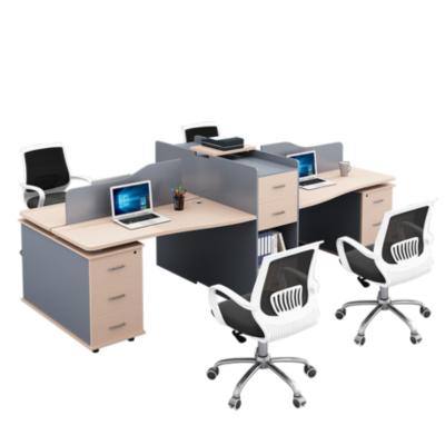 鑫环境 办公家具板式老板桌办公桌简约现代经理桌时尚大班台主管桌屏风隔断工位员工桌工位022