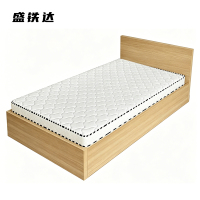 盛铁达 颗粒板1.2米单人床1200*2000*350mm+10cm床垫 STD-DRC1035 套