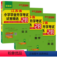[3本]语数英-江苏专用 小学升初中 [正版]小升初真卷2024江苏省小学毕业升学考试试卷精选28套卷语文数学英语小考春