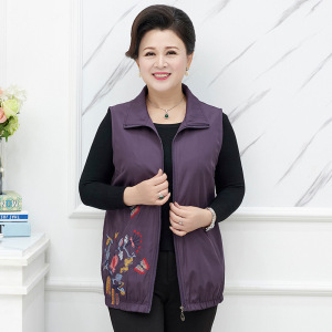 迪鲁奥(DILUAO)同款[品质保障]中老年人拉链特加肥加大码女胖妈妈装太太马甲秋奶奶装外套200斤新款女装