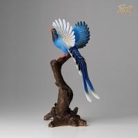 美帮汇全铜摆件《蓝鹊》版 铜工艺品 家居饰品 客厅摆件