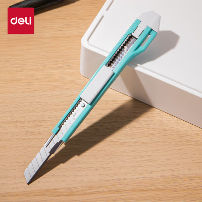 得力(deli) 小号带金属护套办公美工刀/裁纸刀