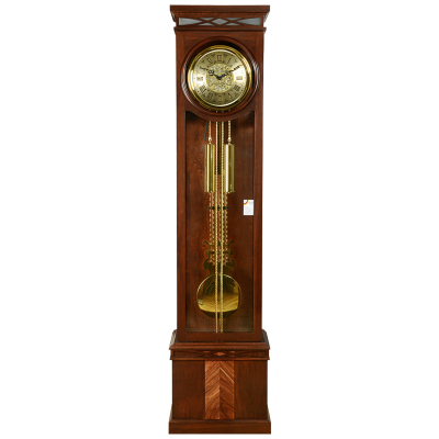 汉时（Hense)新中式简约机械落地钟椴木德国原装进口乒乓机芯HG1081