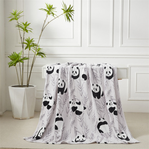 唐纳家纺 法兰绒四季毯-熊猫 180*200CM- TN-BK24036
