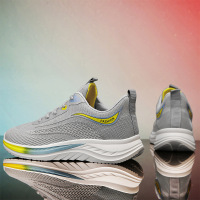 男事2025新款春夏季网面跑步日常系带透气休闲潮流时尚舒适运动鞋