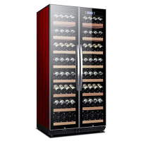 尊堡BJ-735 双开门红酒柜恒温酒柜定制酒柜商用双门一体柜压缩机大容量 270支装 红木纹展示款