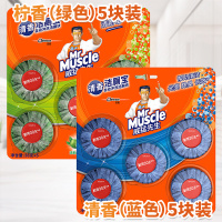 威猛先生洁厕宝清香5块装+青柠香5块 蓝泡泡马桶自动冲洗洁厕块洁净清香