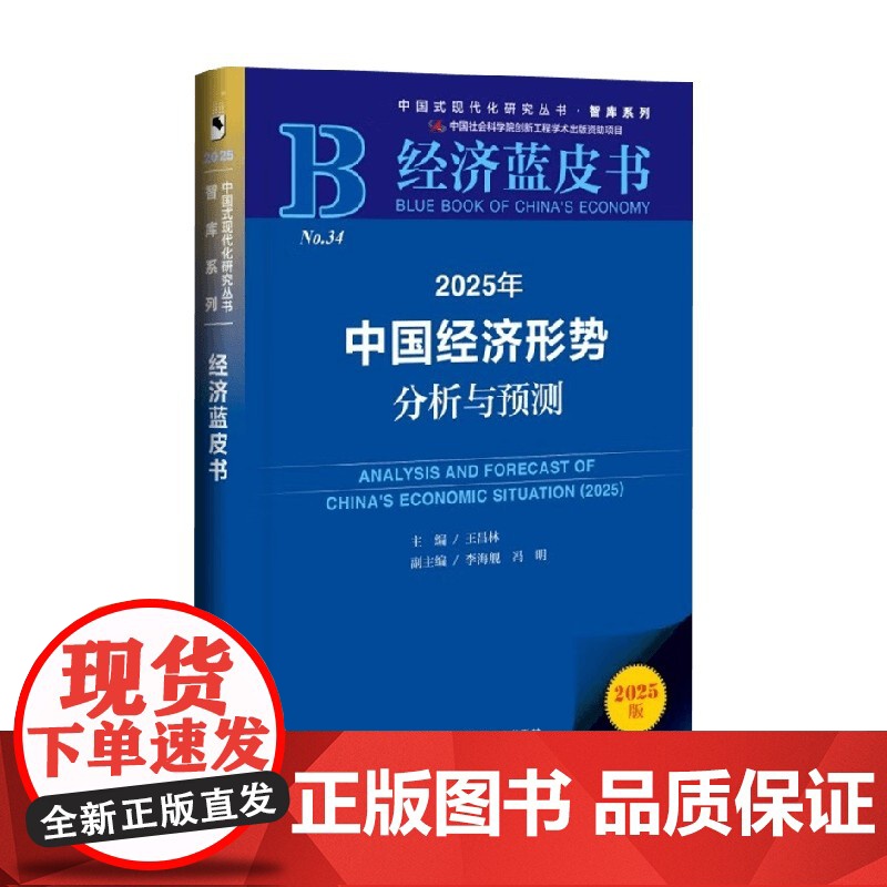 2025年中国经济形势分析与预测 王昌林等编著 经济蓝皮书年度形势分析预测中国经济宏观走势与政策展望 中国式现代化研究丛