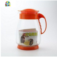 大容量加厚耐热可高温大家庭用玻璃冷水壶凉白开水装凉水过滤茶壶 FENGHOU 温暖橙2000ml凉水壶