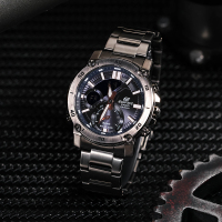 CASIO卡西欧官方旗舰店手表男八角石英表男新款EDIFICE 时尚蓝牙多功能手表赛车联名休闲商务防水日韩表ECB-20