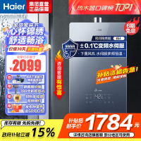 海尔(Haier)燃气热水器天然气 水伺服恒温家用大水量密闭稳燃舱净水洗WiFi智能KL5锦绣 16升[多点供水]