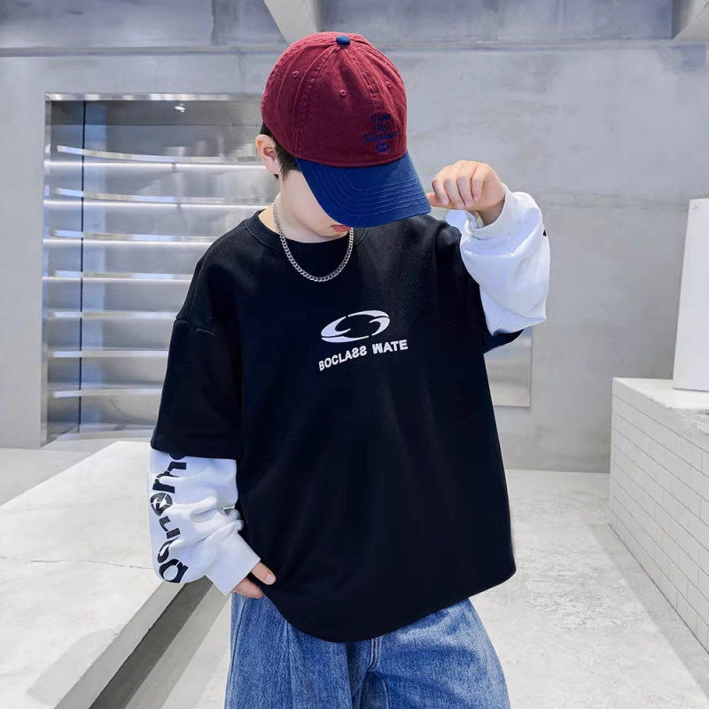 儿童装男童春秋款卫衣2026新款春装帅气痞帅春季中大童男孩上衣潮