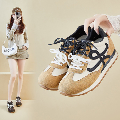 内增高ins韩版新款阿甘鞋女20266春季学生跑步运动厚底增高休闲鞋J