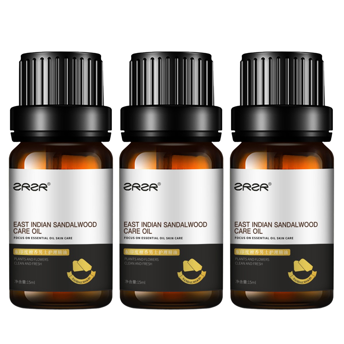 ZRZR东印度檀香男士护理精油15ml男士护肤按摩油活力养护能量护理油