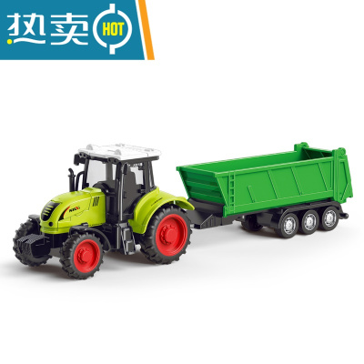 惯性农用工程车农场农夫运木车仿真滑行儿童宝宝男孩玩具生日礼物真智力农用运输车回力玩具