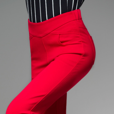 suntek大红色打底裤结婚穿女士秋冬款铅笔裤外穿长裤大码弹力高腰女