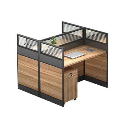 中豫鑫泽 ZYXZ5031824 屏风办公桌职员工位卡座 对坐双人位含柜