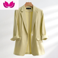 七斓网红西装外套女夏季新款ol薄款垂感气质休闲小个子职业小西服套装