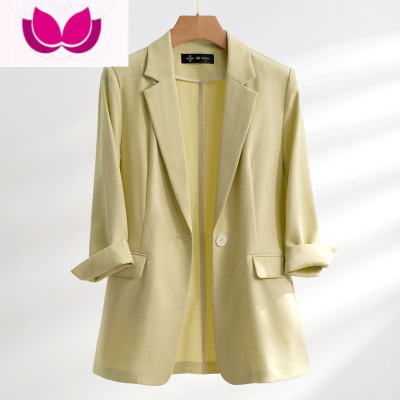 七斓网红西装外套女夏季新款ol薄款垂感气质休闲小个子职业小西服套装