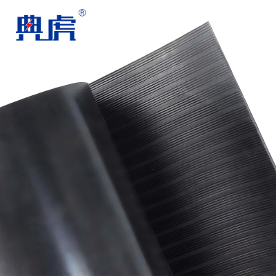 典虎 绝缘胶垫 黑色条纹3mm*1.2m*10m 卷