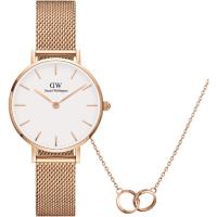 Daniel Wellington女士简玫瑰金不锈钢石英防水小码时尚商务腕表