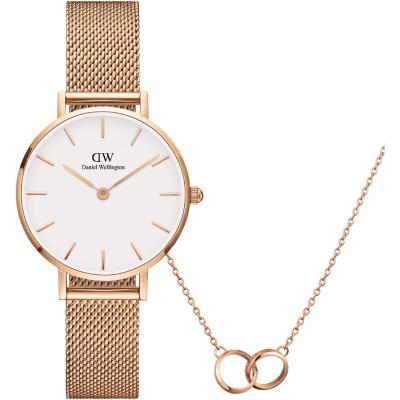 Daniel Wellington女士简玫瑰金不锈钢石英防水小码时尚商务腕表