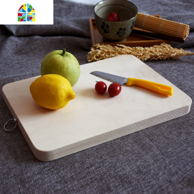 封后柳木菜板实木整木面板砧板长方形砧板大号厨房刀板案板家用切菜板 FENGHO [拼接款]80*50*2.5cm送面食八