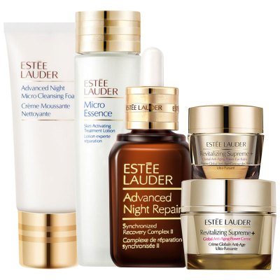 雅诗兰黛(EsteeLauder)多效智妍女士面部护肤套装礼盒紧致抗皱（洁面+原生液+精华+眼霜+面霜）