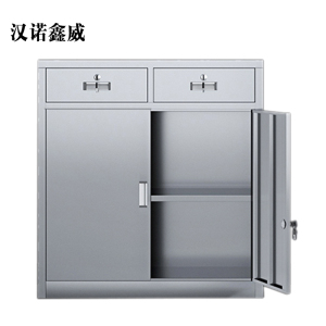 汉诺鑫威室文件柜不锈钢柜子储物柜资料柜档案柜带锁文件柜201二斗下节