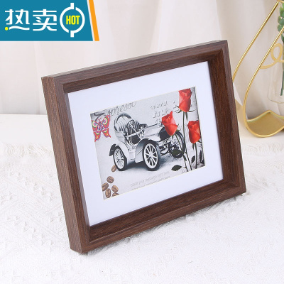 敬平复古摆台相框5寸6寸7寸8寸10寸12寸欧式挂墙照片创意画框桌面摆件 2025深胡桃色 6寸(可放10.2*15.2