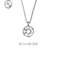 JiMi银银六芒星项链男潮 潮牌ins百搭吊坠嘻哈男生配饰男士毛衣链挂件