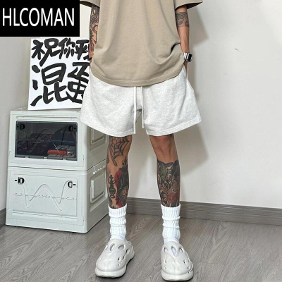 HLCOMAN美式高街425G毛圈运动短裤男夏季潮宽松篮球五分休闲裤子