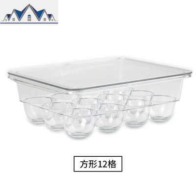 鸡蛋盒冰箱食物用放鸡蛋的收纳盒子防摔保鲜塑料蛋架托蛋格食品级 三维工匠