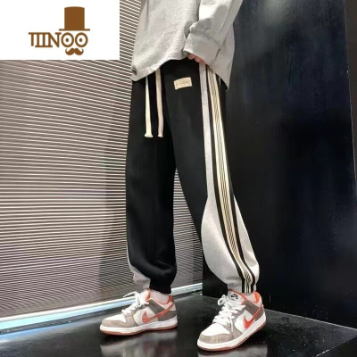 YANXU青少年卫裤休闲帅气初中高中学生宽松男装潮牌大童运动长裤子