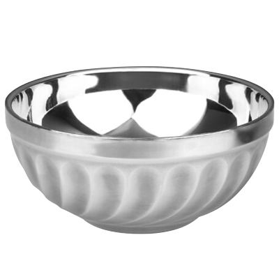 瓦图 WATU 厨房用具 4.5 英寸亮光玉兰砂光铂金碗 双层10个装