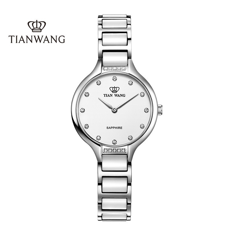 天王表手表 ms系列时尚个性简约石英女表精致陶瓷带女士手表31009